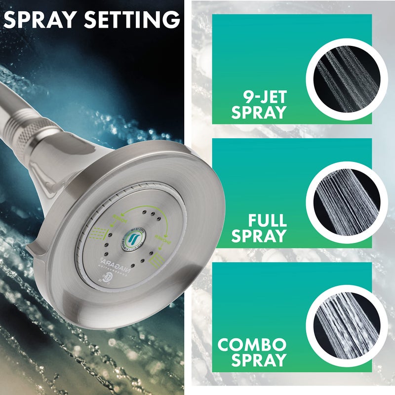 Niagara Conservation Niagra Conservation N3912BN Earth Luxe High Efficiency Showerhead, Brushed Nickel - Image 4